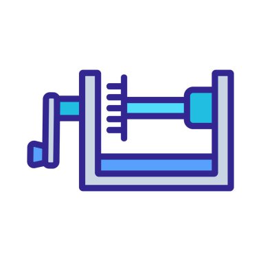 Görüntü ikon vektörünün içindeki kıyma makinesi. İçeriden kıyma makinesi işareti. renk sembolü çizimi