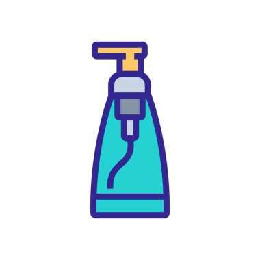Antibakteriyel sprey ikon vektörü. Antibakteriyel sprey işareti. renk sembolü çizimi
