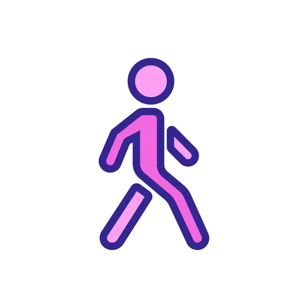 Caminando Hombre Figura Icono Vector Hombre Caminante Figura Signo Ilustración — Archivo Imágenes Vectoriales