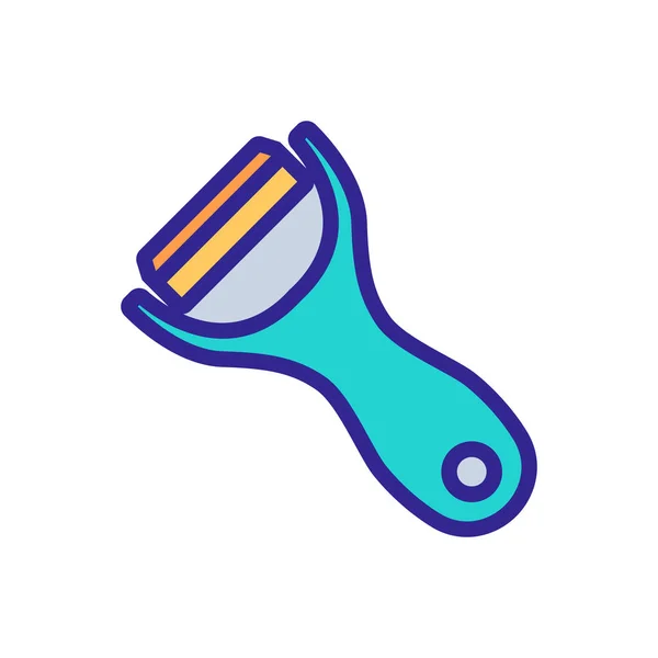 Peeling Tool Icon Vektor Schälwerkzeugschild Farbige Symbolabbildung — Stockvektor