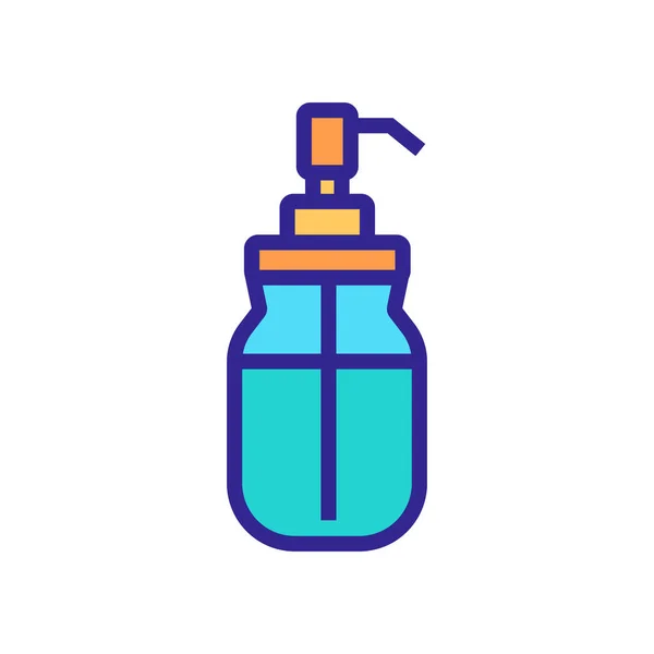 Liquid Soap Can Dispenser Icon Vector Liquid Soap Can Dispenser — Stock Vector