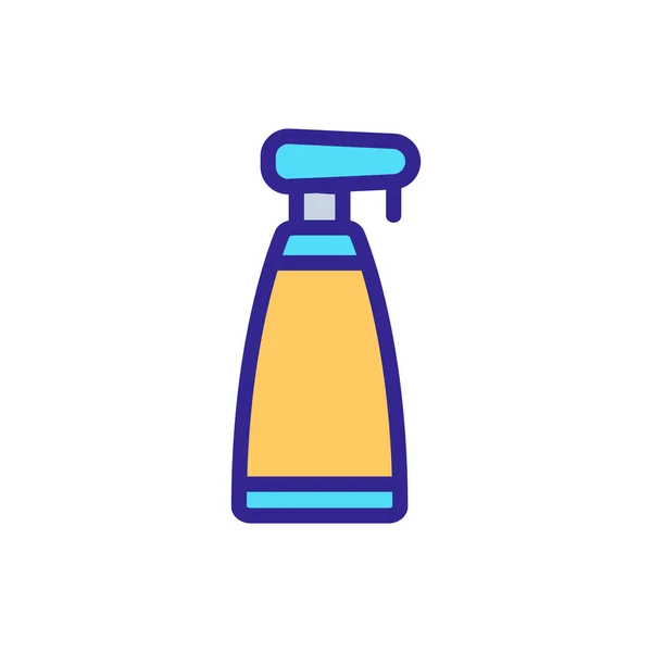 压力肥皂分配器图标矢量 压力肥皂喷雾器标志 彩色符号图解 — 图库矢量图片