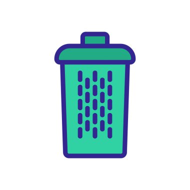 İnce ağ ev sepeti ikon vektörü. Güzel ağ ev sepeti işareti. renk sembolü çizimi