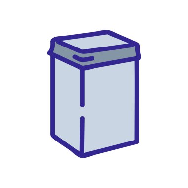 Plastik sepet ikon vektörü. Plastik sepet işareti. renk sembolü çizimi