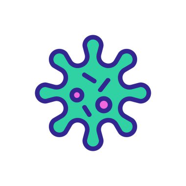 Tehlikeli bulaşıcı enfeksiyon ikonu taşıyıcısı. Tehlikeli bulaşıcı enfeksiyon işareti. renk sembolü çizimi