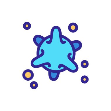 Bakteri virüsü ikon vektörü. Bakteri virüsü işareti. renk sembolü çizimi