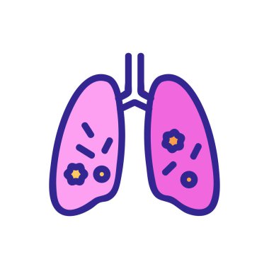 Biyolojik tehlike ikonu vektörü. Biyolojik tehlike işareti. renk sembolü çizimi