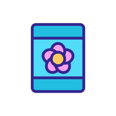 Çiçek tohumu ikon vektörü. Çiçek tohumu işareti. renk sembolü çizimi