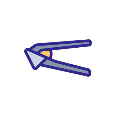 Kaldıraç tipi sarımsak helikopter ikonu vektörü. Kaldıraç şeklinde sarımsaklı helikopter işareti. renk sembolü çizimi