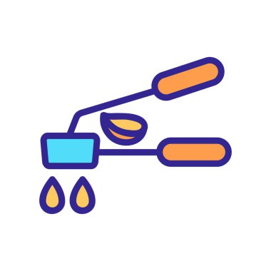 Sarımsaklı helikopter ikonu vektörü. Sarımsaklı helikopter işareti. renk sembolü çizimi