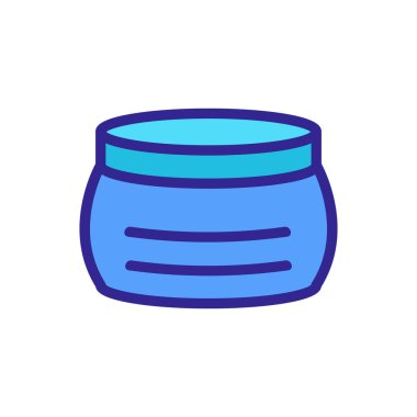 Krema kavanozu ikon vektörü. Krema kavanozu. renk sembolü çizimi