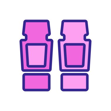 Koruyucu araba zemin paspasları ikon vektörü. Koruyucu araba paspası tabelası. renk sembolü çizimi