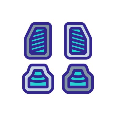 Sıradan tekstil halıları ikon vektörü. Sıradan tekstil halıları işareti. renk sembolü çizimi