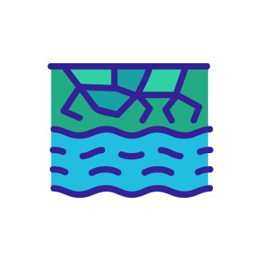 Kuru taş toprak ikon vektörü. Kuru taş toprak işareti. renk sembolü çizimi