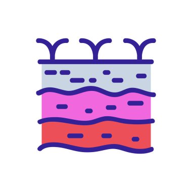 Toprak ikon vektöründeki bitkiler. Toprak işaretinde bitkiler. renk sembolü çizimi