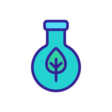 Tüp organik sıvı ikon vektöründe. tüp bebek sıvısı işaretinde. renk sembolü çizimi