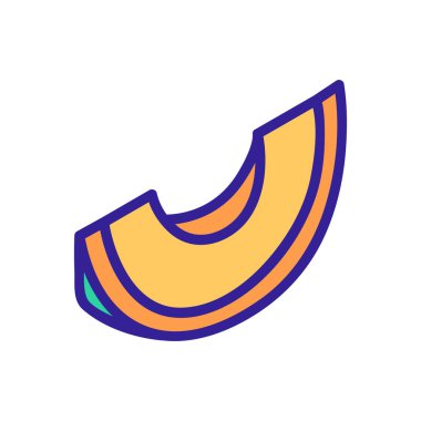 Dilimlenmiş kavun ikonu vektörü. Dilimlenmiş kavun işareti. renk sembolü çizimi