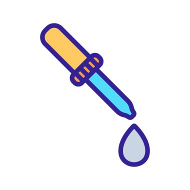 Kan örnekleme ikonu vektör ana hatları çizimi