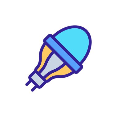 Lider yumurta şekilli lamba ikon vektörü. Yumurta şeklindeki lamba işareti. renk sembolü çizimi