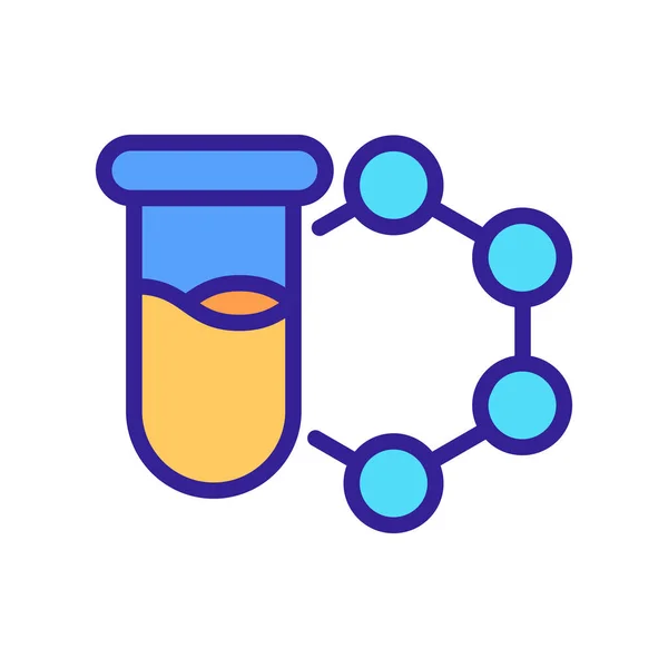 血液検査管アイコンベクトル 血液検査管のサインだ カラーシンボルイラスト — ストックベクタ