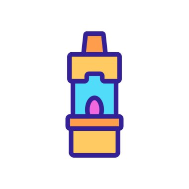 Mum ikon vektörlü uzatılmış lamba. Mum işaretli uzatılmış lamba. renk sembolü çizimi