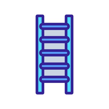 Sıradan bahçe merdiveni ikon vektörü. Sıradan bahçe merdiveni işareti. renk sembolü çizimi