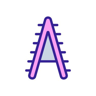 Merdiven kenarı ikon vektörü. Merdiven kenarı tabelası. renk sembolü çizimi