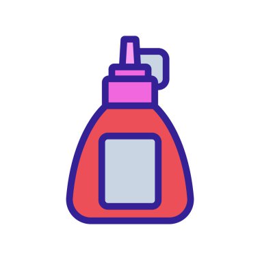 Kavanozda ketçap ve özel kapak ikonu vektörü. Kavanozda ketçap ve özel kapak işareti. renk sembolü çizimi