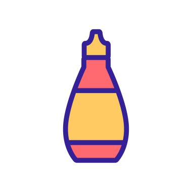 Şişe ikon vektöründeki sos. Şişe işaretli sos. renk sembolü çizimi
