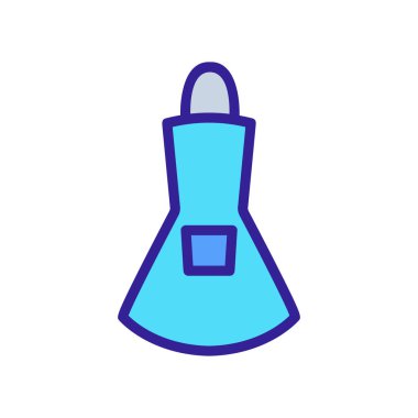 Cep ikonu vektörlü kadın önlüğü. Cep işaretli kadın önlüğü. renk sembolü çizimi