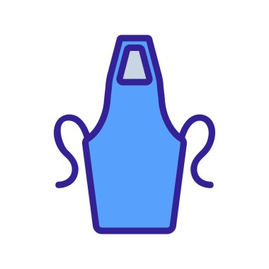 Önlük simgesi vektörü. Önlük tabelası. renk sembolü çizimi