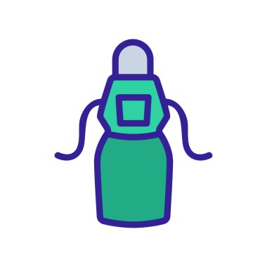 Mutfak kıyafetleri ikon vektörü. Mutfak kıyafetleri tabelası. renk sembolü çizimi