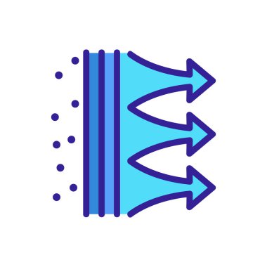 Hava filtresi ikon vektörü ile temizlik ortamı. Hava filtresi işaretli temizlik ortamı. renk sembolü çizimi