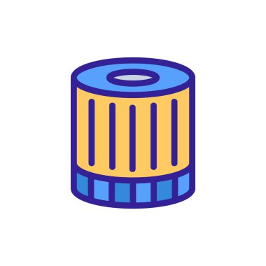 panel hava temizleyici üst görünüm ikon vektörü. Paneldeki hava temizleme tabelaları. renk sembolü çizimi