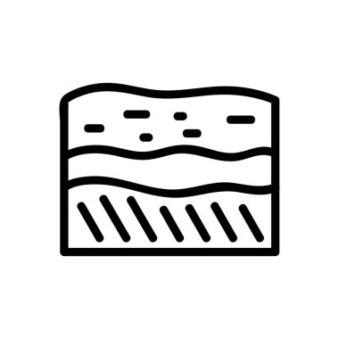 toprak katmanları ikon vektörü. Toprak tabakası işareti. izole edilmiş sınır sembolü çizimi