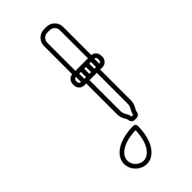 Kan örnekleme ikonu vektör ana hatları çizimi