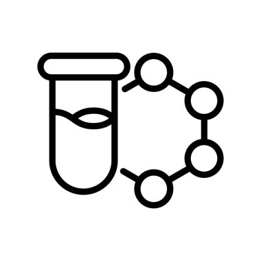 Kan testi tüpleri ikon vektörü. Kan testi tüpleri işaret ediyor. izole edilmiş sınır sembolü çizimi