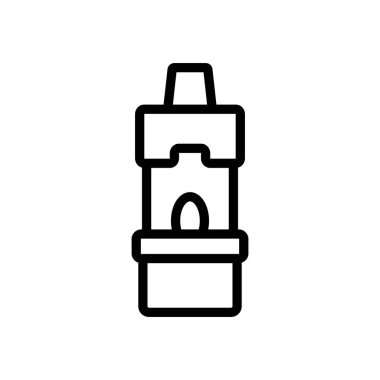 Mum ikon vektörlü uzatılmış lamba. Mum işaretli uzatılmış lamba. izole edilmiş sınır sembolü çizimi