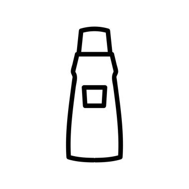 Koruyucu mutfak önlüğü ikon taşıyıcısı. Koruyucu mutfak önlüğü işareti. izole edilmiş sınır sembolü çizimi