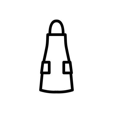 Garson önlüğü ikon vektörü. Garson önlüğü tabelası. izole edilmiş sınır sembolü çizimi