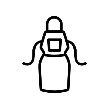 önlük simgesi vektör taslağı çizimi ile önlük kesme