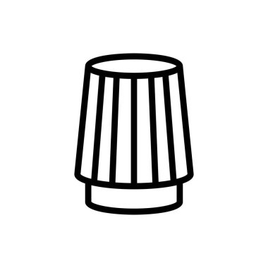 Silindirik hava filtresi ikon vektörü. Silindirik hava filtresi işareti. izole edilmiş sınır sembolü çizimi