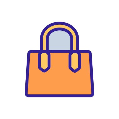 Sade kadın çantasına saplı levha. renk sembolü çizimi