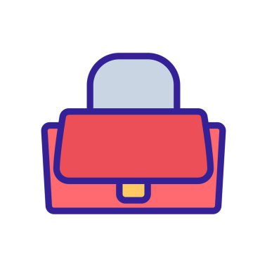 Kadınlar şık çanta tabelası. renk sembolü çizimi