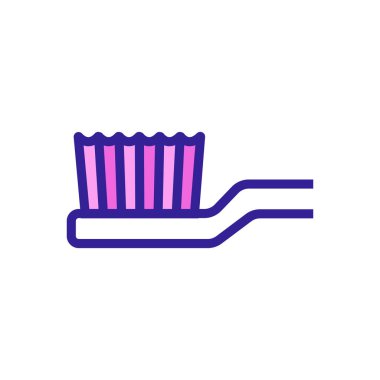 Mekanik diş fırçası kafa yakın görünüm ikon vektörü. Mekanik diş fırçası kafa yakın görüş işareti. renk sembolü çizimi