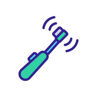 ultrasonik diş fırçası ikonu vektörü. ultrasonik diş fırçası işareti. renk sembolü çizimi