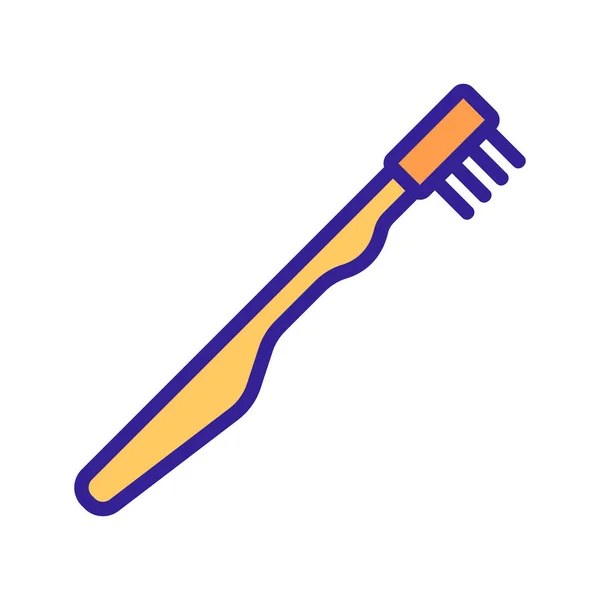 Zahnbürste Mit Komfortablem Griff Symbol Vektor Zahnbürste Mit Bequemen Griff — Stockvektor