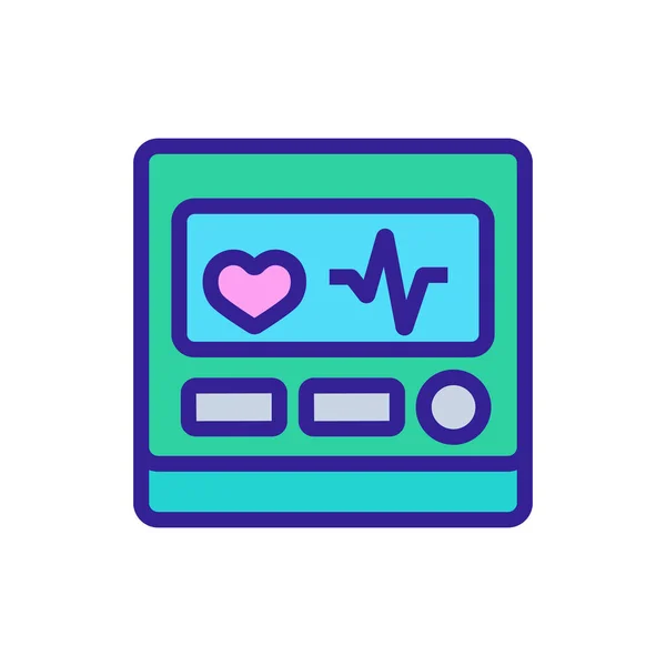 Diagnostic Cardio Device Screen Icon Vector Diagnostic Cardio Device Screen — Stock Vector