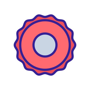 Ruffle kauçuk halka ikon vektörü. Ruffle kauçuk yüzük işareti. renk sembolü çizimi