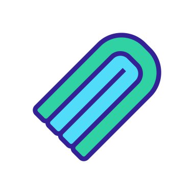 Şişirilebilir yuvarlak şilte ikon vektörü. şişirilebilir yuvarlak yatak işareti. renk sembolü çizimi